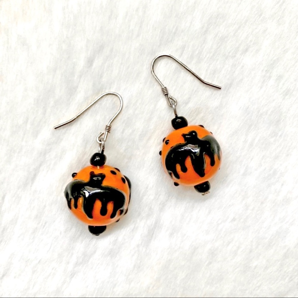 NEW Handmade Halloween Bat Earrings